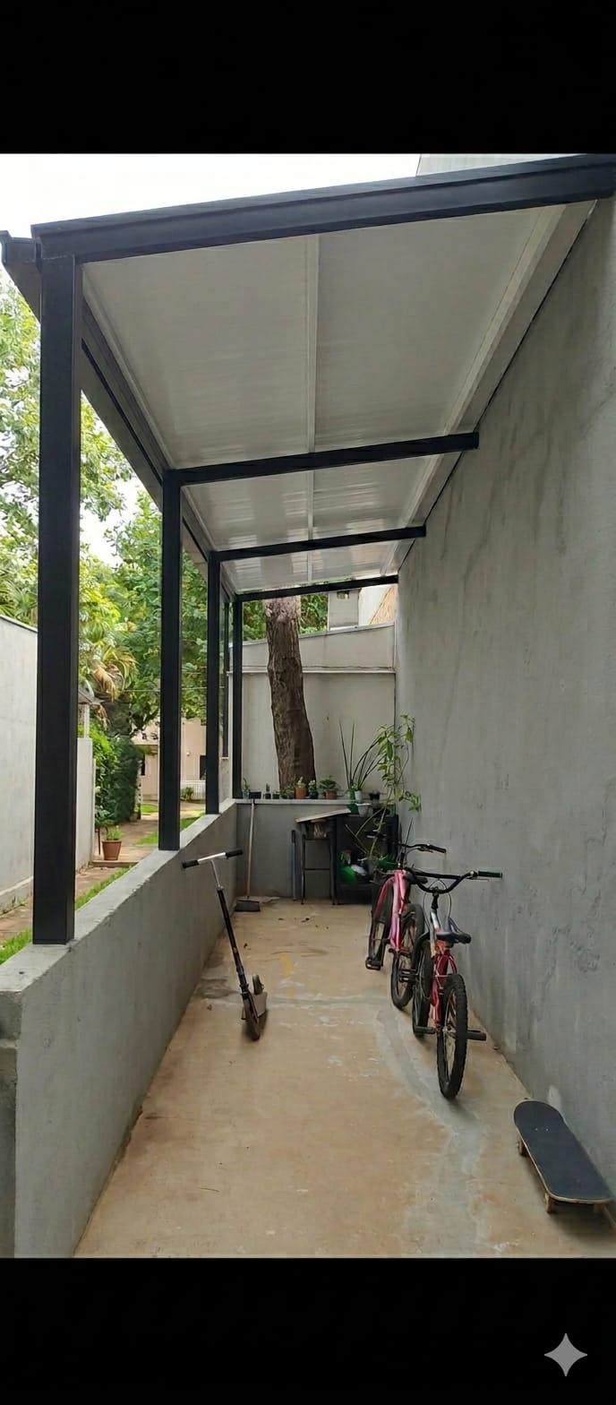 Cobertura lateral residencial