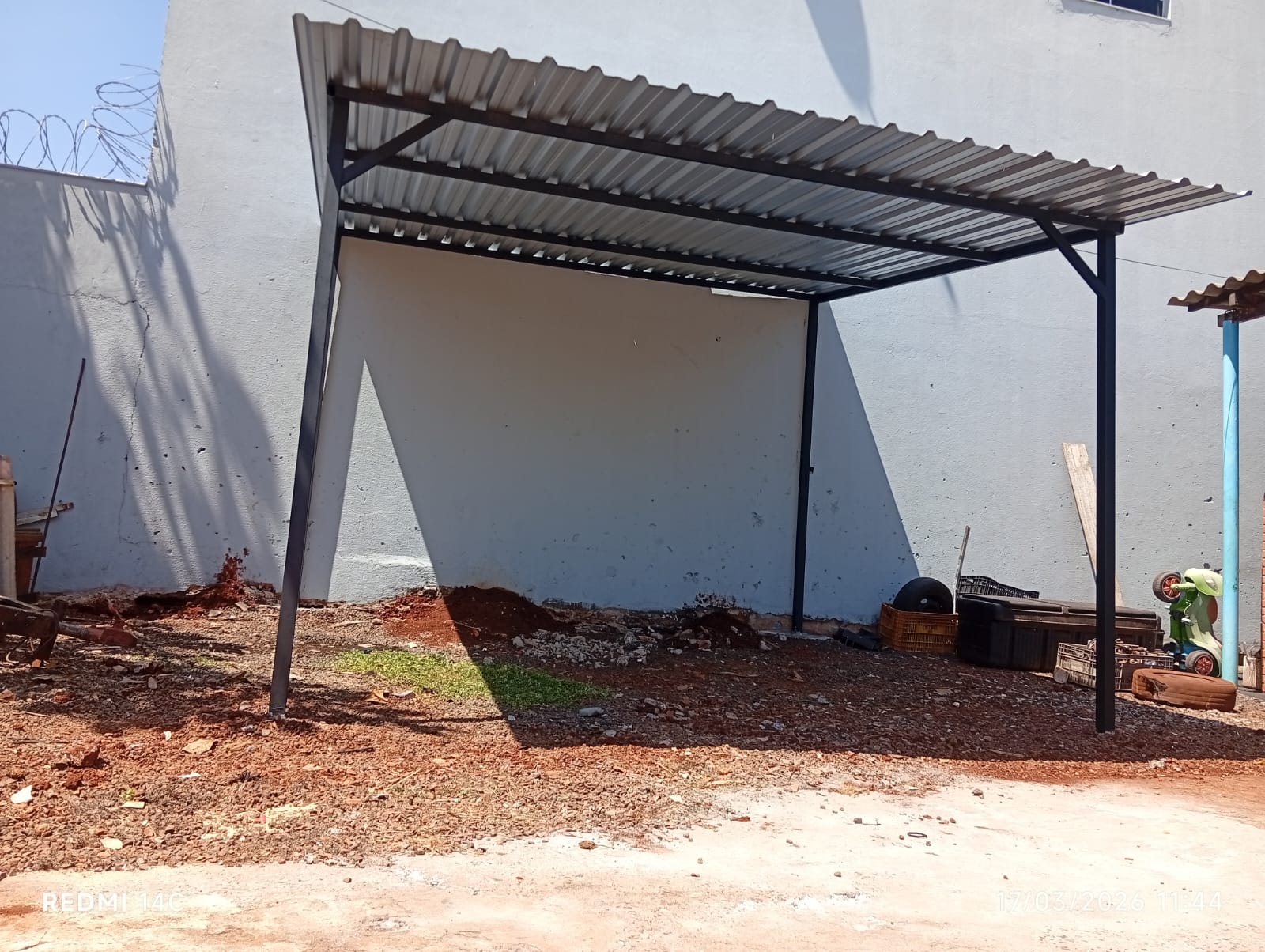 Cobertura metálica para garagem